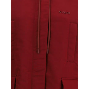 Gucci Polyester-Jacke in Bordeaux