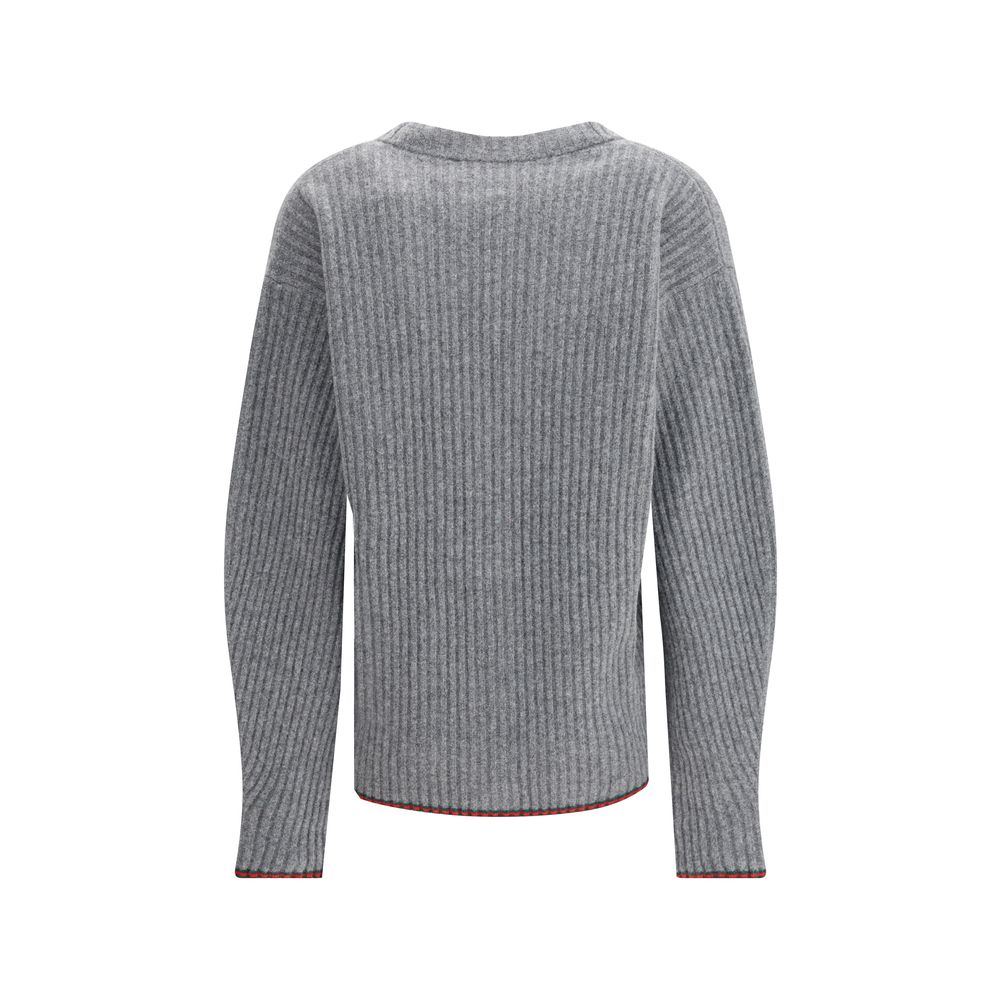Gucci Strickjacke aus Wolle mit Rippenstrick