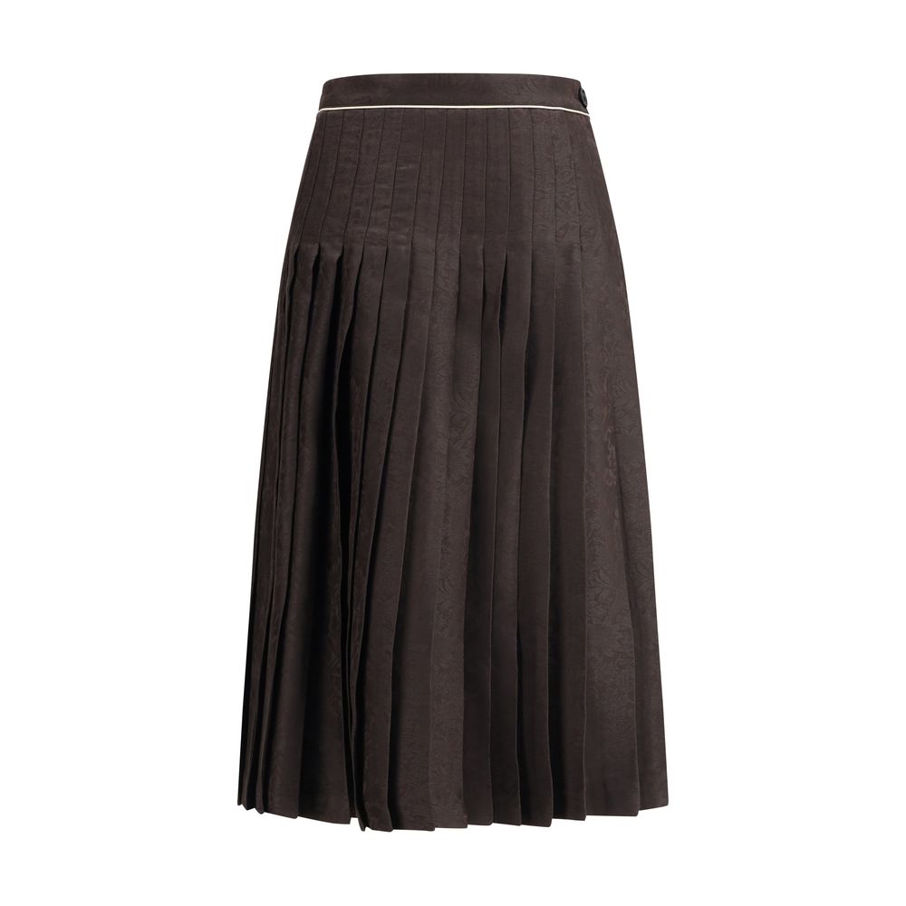 Burberry Sonnenblume Plissee-Seidenrock