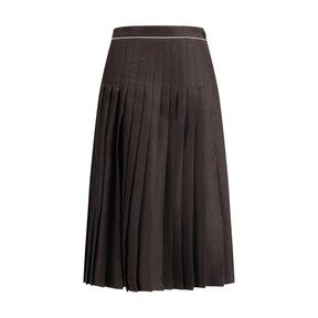 Burberry Braune Seiden-Midi-Rock
