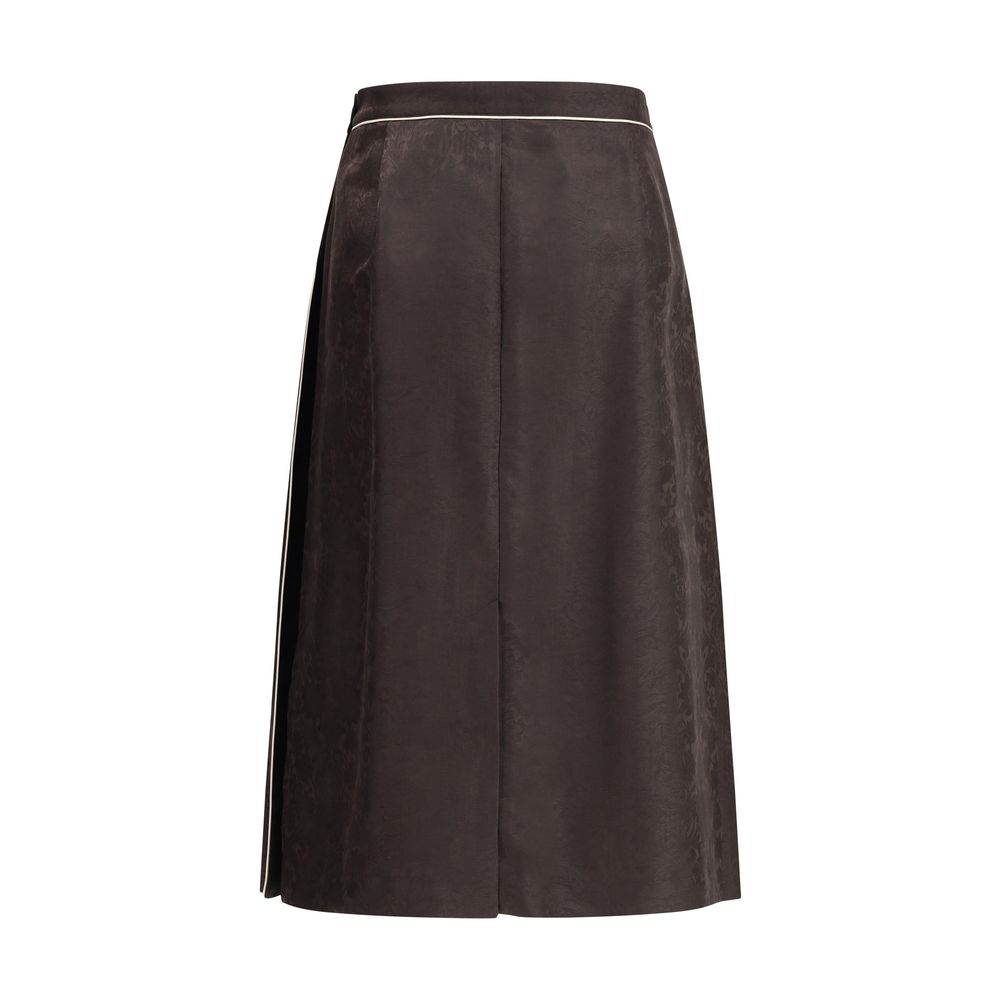 Burberry Sonnenblume Plissee-Seidenrock