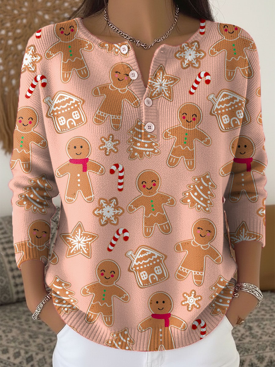 Gingerbread Cardigan Damen – Kuscheliger Weihnachtspullover