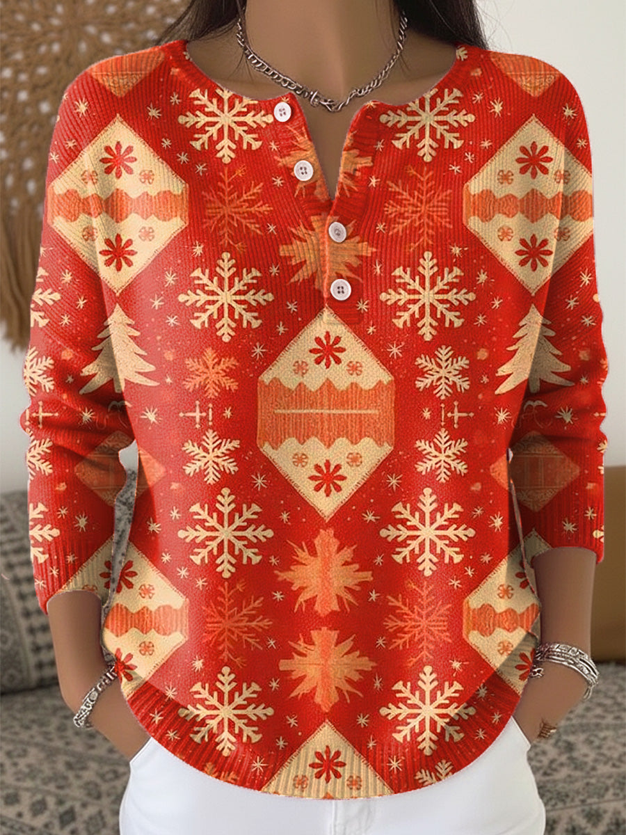 Weihnachtlicher Winter Cardigan Rot – Kuscheliger Xmas Pullover