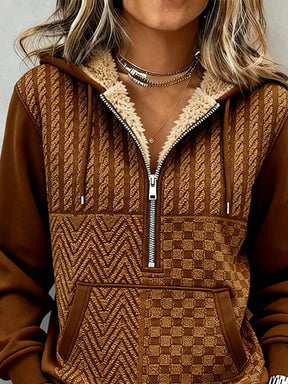 Kuscheliges Damen Western Sweatshirt Winter warm braun