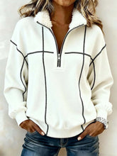 Kuscheliger Winter Damen Colorblock Pullover mit Stehkragen