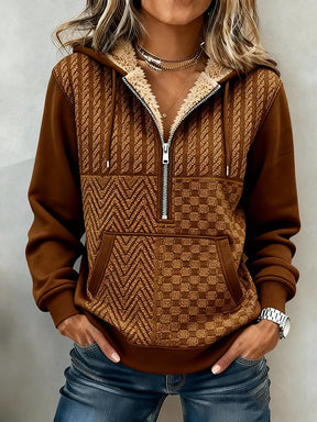 Kuscheliges Damen Western Sweatshirt Winter warm braun