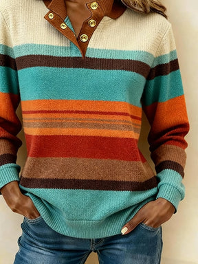 Winter Damen Sweatshirt Color Block warm kuschelig S–5XL