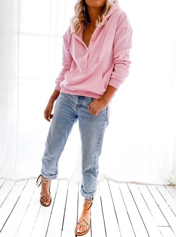 Winter-Essential: Stilvoller Front Pocket Button Down Hoodie für ultimativen Komfort