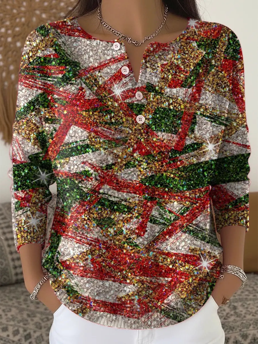 Glitzernder Weihnachts Cardigan Unisex – Warm im Winter