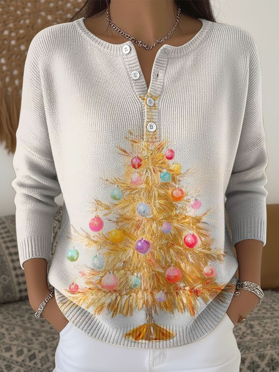Christmas Tree Cardigan Damen – warmer Weihnachts Pullover