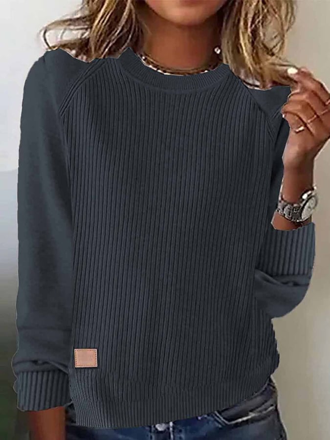 Beiger Winter Sweater Damen – Kuscheliger Boho Pullover Regular Fit