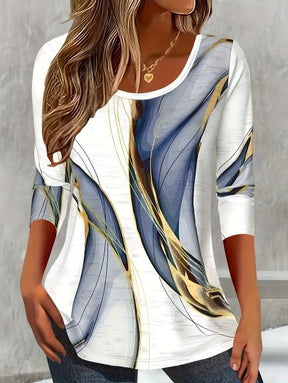 Winterliches Eleganz-Top mit U-Ausschnitt - Langarm & Wärmend