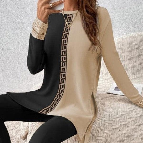 Winter-Chic: Classy Long Sleeve Zweiteiler-Set - Elegant & Komfortabel