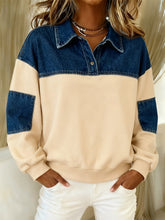 Winter Sweatshirt Beige Denim – Kuscheliger Streetstyle