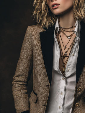 Winter Blazer Damen Braun Retro Chic warm & elegant