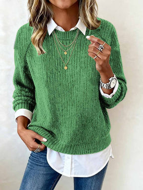 Warmer Damen Winterpullover grau – kuscheliger Casual Sweater