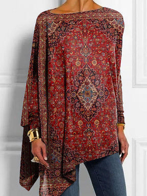 Winter-Chic: Elegantes Langarm-Top mit Boot-Ausschnitt - Wärme trifft auf Stil