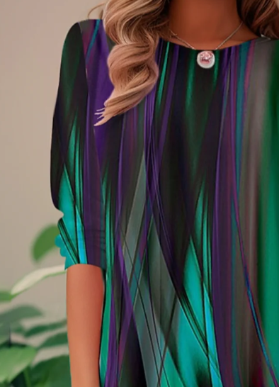 Winter Damen Longsleeve grün – warmes Rundhals Top elegant