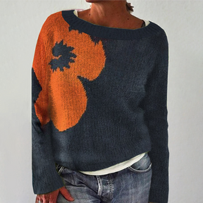 Winter-Luxus: Chic Long Sleeve Round Neck Sweater - Komfort trifft auf Stil