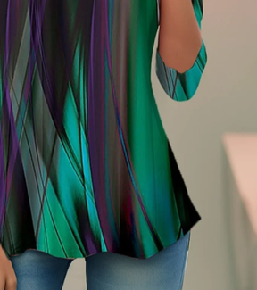 Winter Damen Longsleeve grün – warmes Rundhals Top elegant