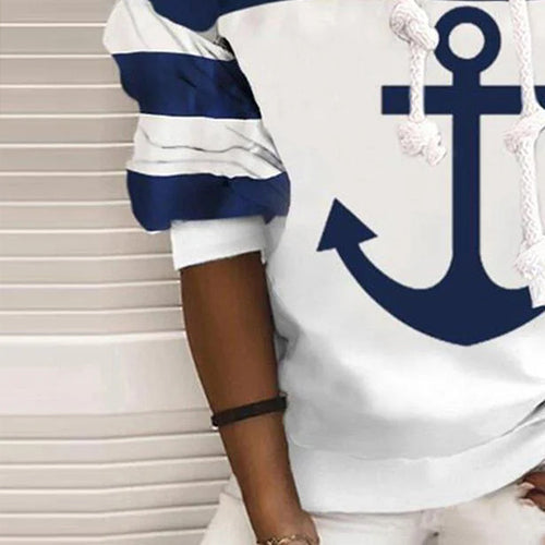 Anchor Long Sleeve Hoodie - Wärmender Winterkomfort im maritimen Stil