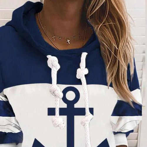 Anchor Long Sleeve Hoodie - Wärmender Winterkomfort im maritimen Stil
